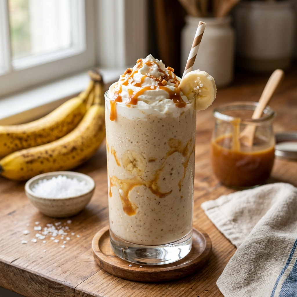 Salted Caramel Banana Smoothie Recipe