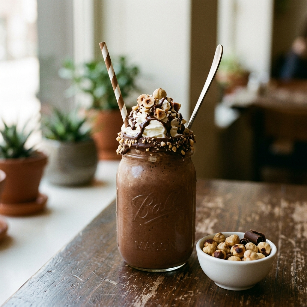 Chocolate Hazelnut Shake Smoothie | Creamy Vegan Recipe