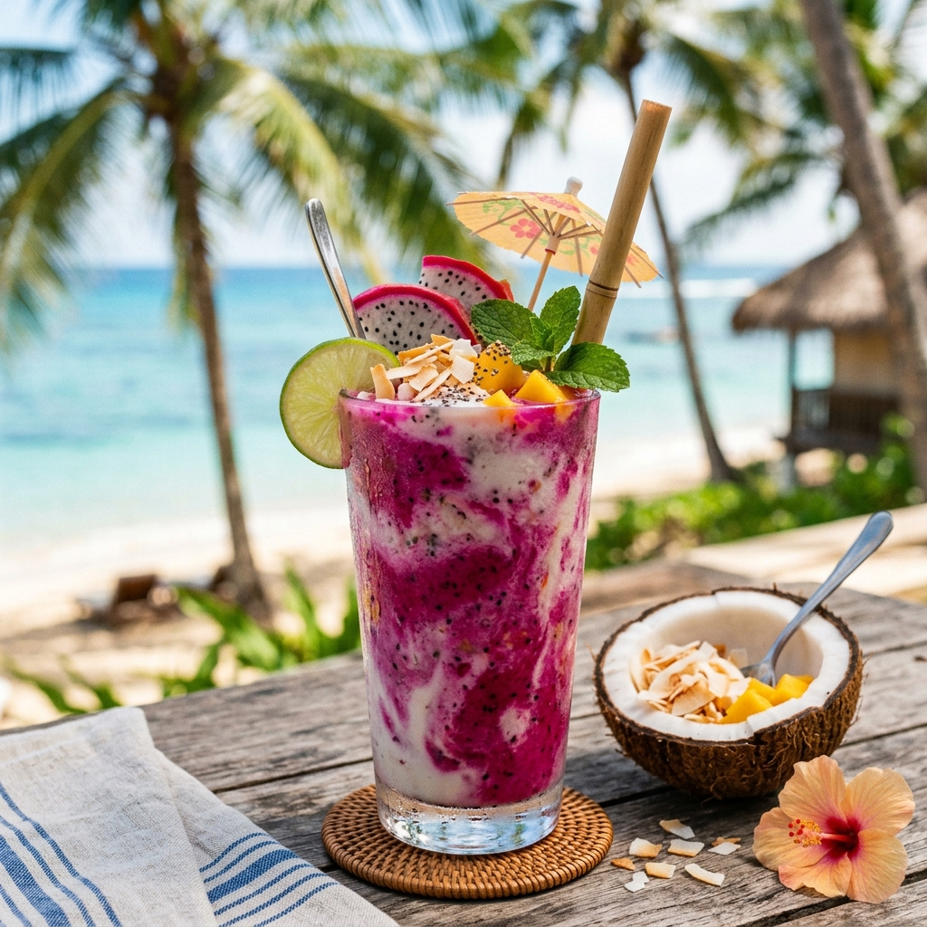 Tropical Dragon Coconut Smoothie: A Bold, Creamy Boost