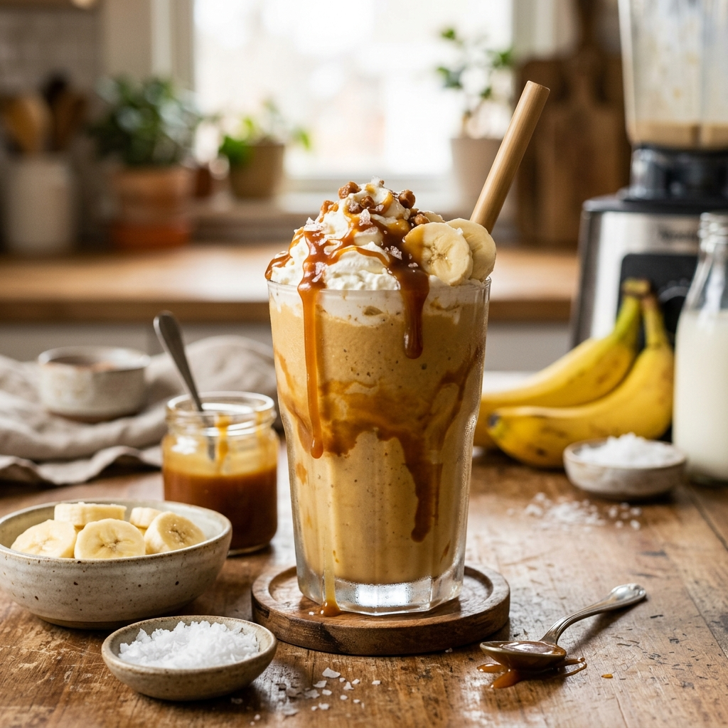 Salted Caramel Banana Smoothie Recipe
