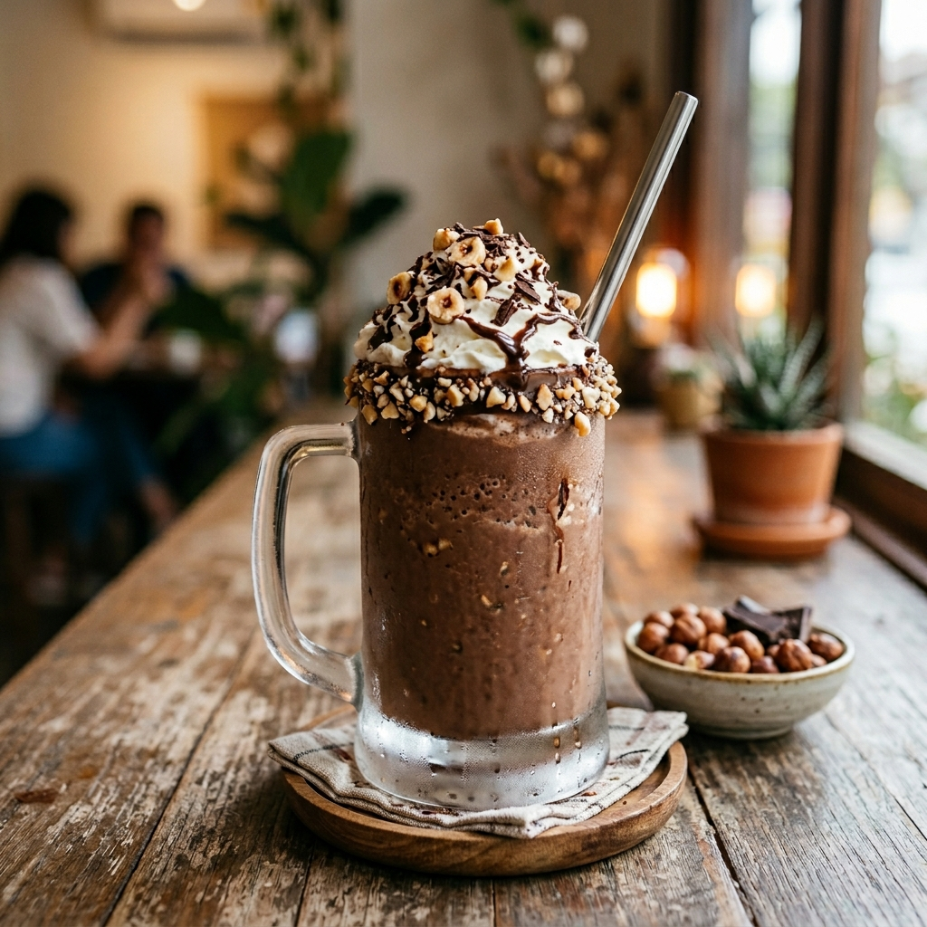 Chocolate Hazelnut Shake Smoothie | Creamy Vegan Recipe