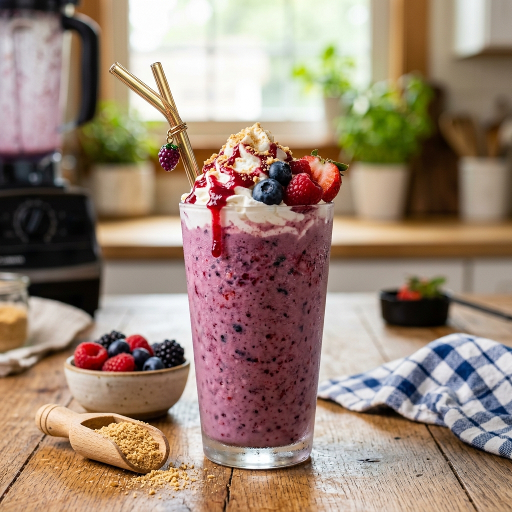 Berry Cheesecake Smoothie: A Vegan Creamy Delight