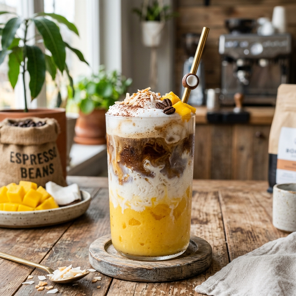 Mango Coconut Espresso Smoothie Recipe