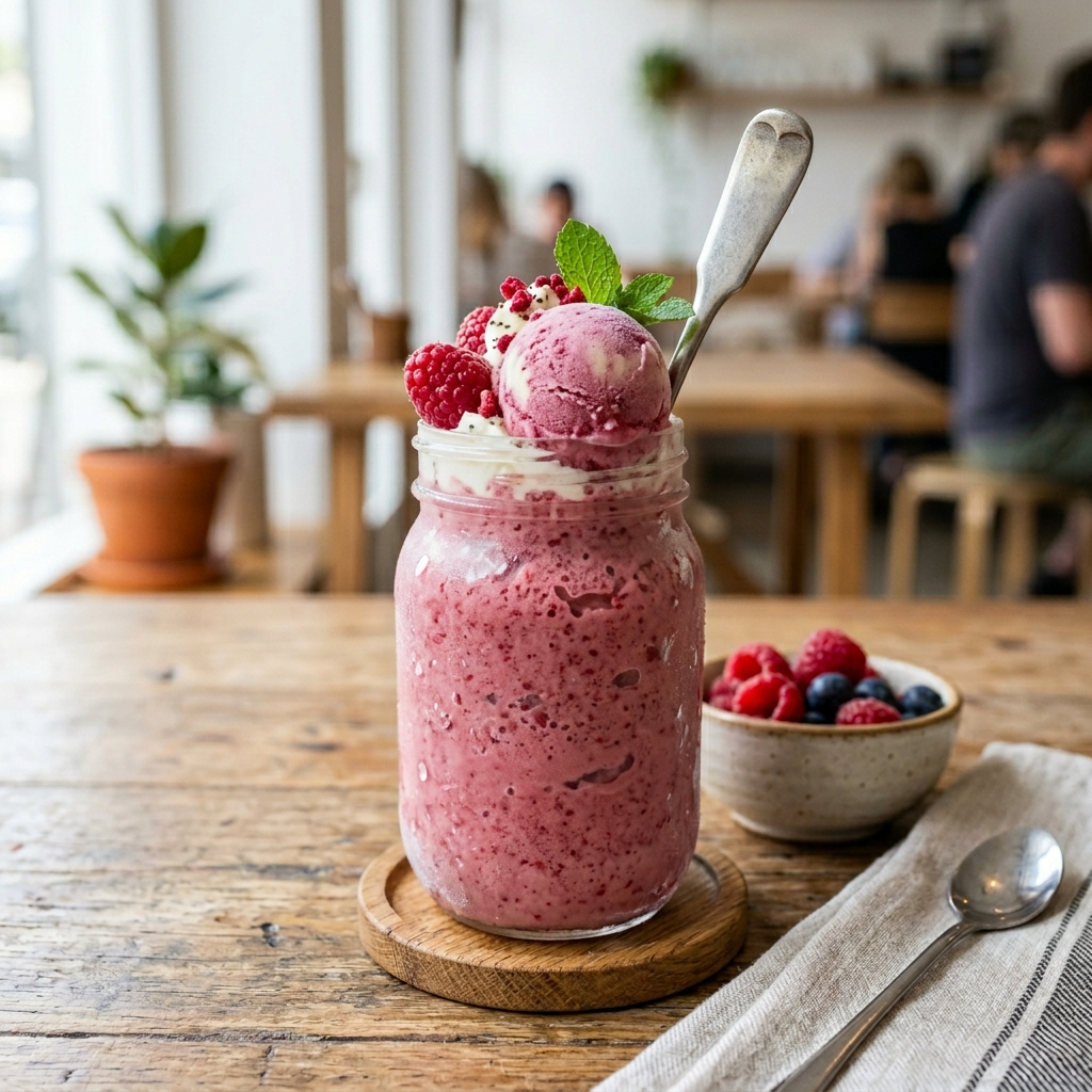 Raspberry Vanilla Ice Smoothie: A Refreshing Blend