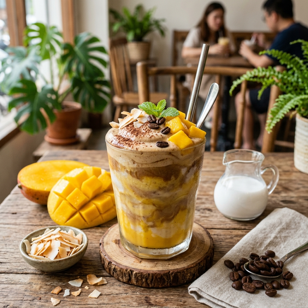 Mango Coconut Espresso Smoothie Recipe