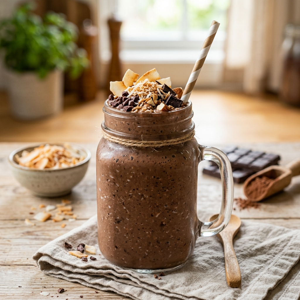 Chocolate Coconut Crunch Smoothie: A Vegan Nutrient-Packed Delight