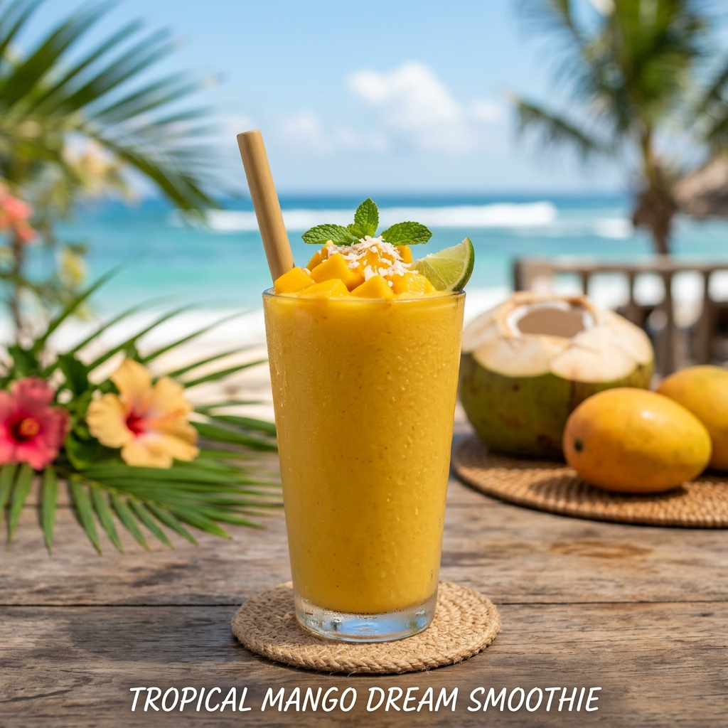 Tropical Mango Dream Smoothie Recipe with Fresh Fruit