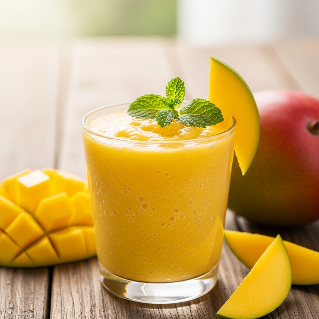 Simple Mango Smoothie with Turmeric