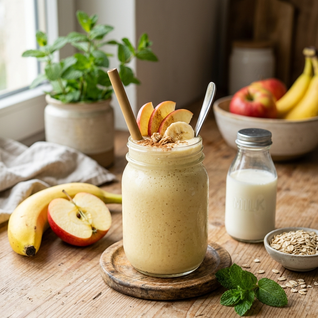 Apple Banana Milk Smoothie: Creamy and Refreshing