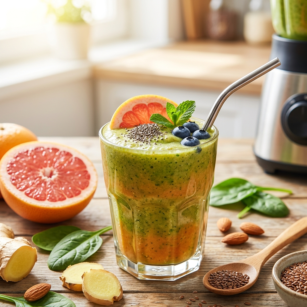 Tropical Green Fat Burn Smoothie for Weight Loss
