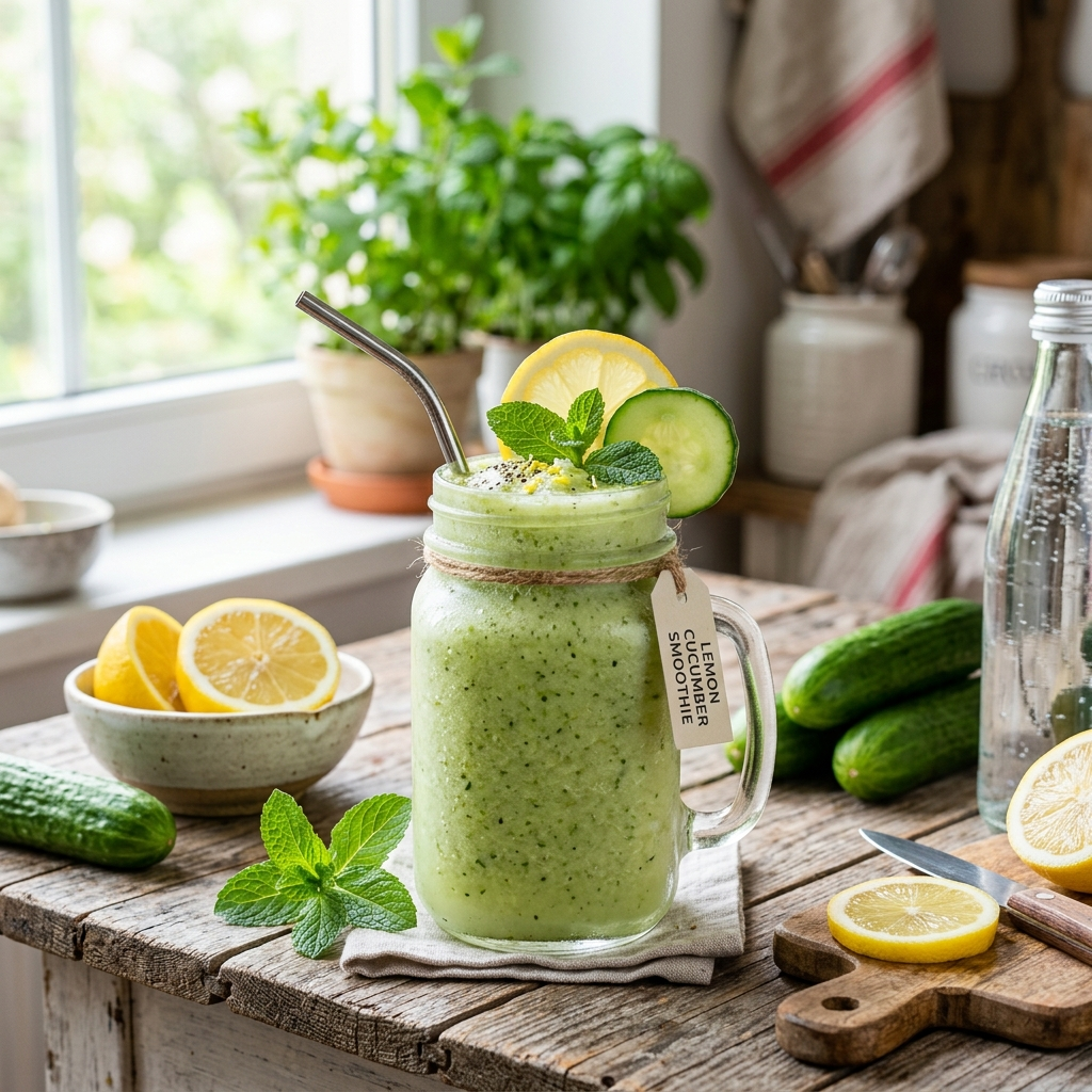 Lemon Cucumber Smoothie for a Refreshing Boost