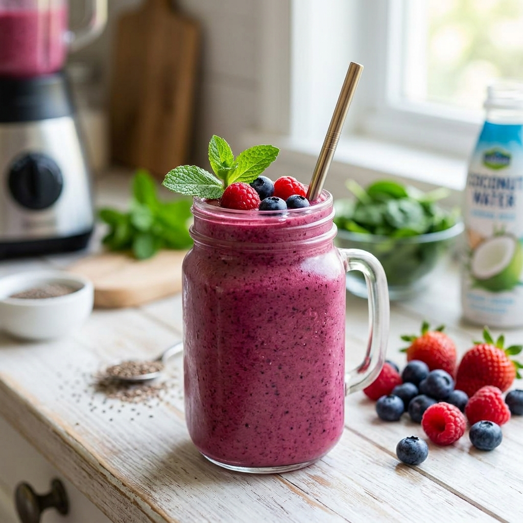 Berry Fat Burner Smoothie for Quick Weight Loss