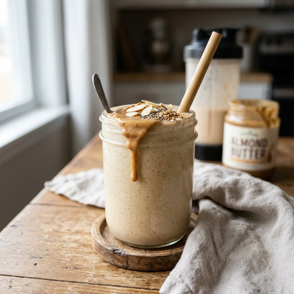 Almond Butter Protein Smoothie for a Nutrient-Packed Boost