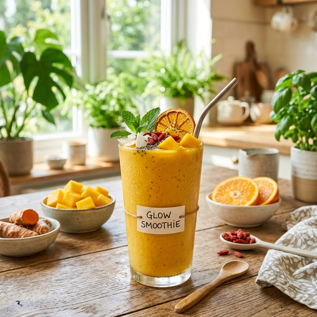 Glow Smoothie Recipe for Healthy Skin and Energy