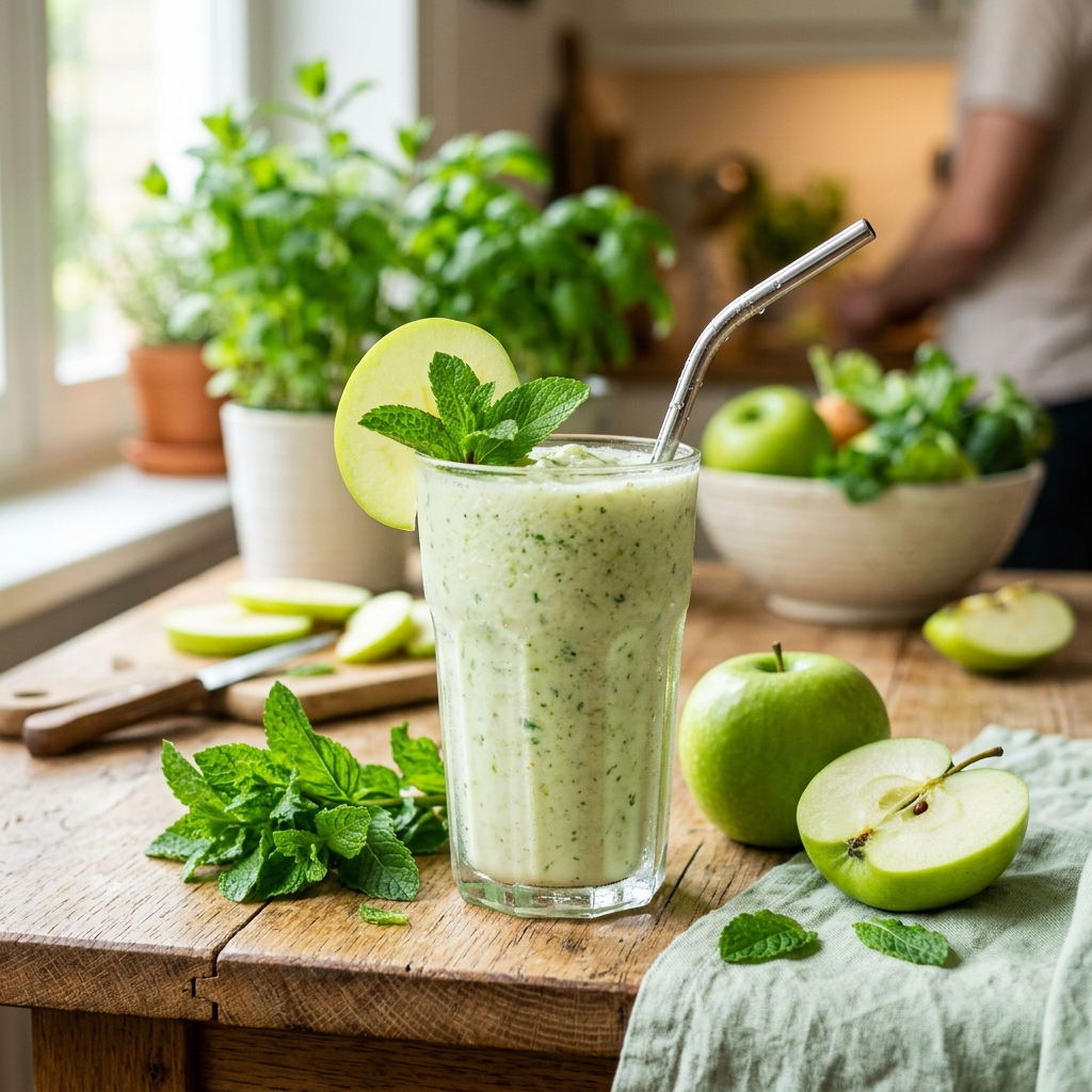 Apple Mint Smoothie: Refreshing Vegan Recipe