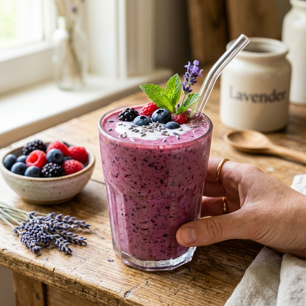 Berry Lavender Smoothie: A Refreshing Fusion of Flavors