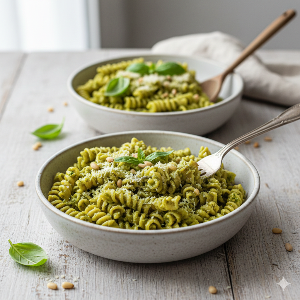 Easy Creamy Pesto Pasta Recipe | Small-Batch Weeknight Meal