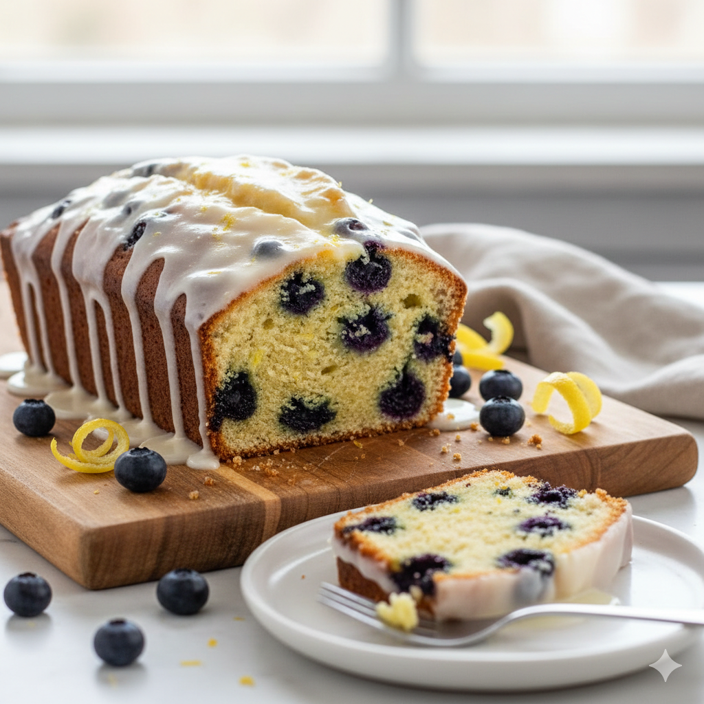 The Easiest Lemon Blueberry Loaf Cake: A Slice of Sunshine