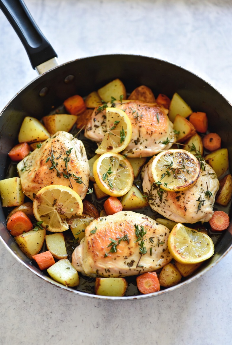 Easy One-Pan Lemon Herb Chicken | Zero Cleanup Recipe