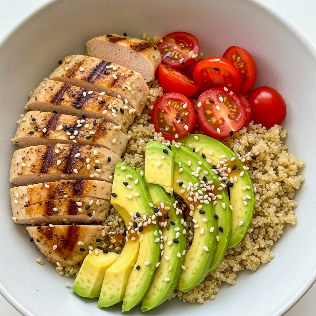 The Ultimate Fresh & Healthy Chicken Avocado Bowl Recipe