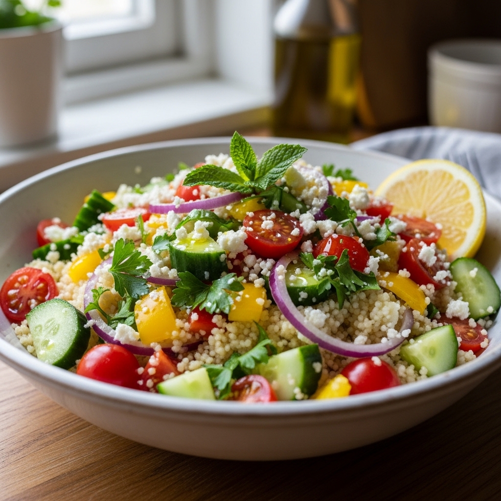 Vibrant Mediterranean Couscous Veggie Salad: A Refreshing Masterpiece