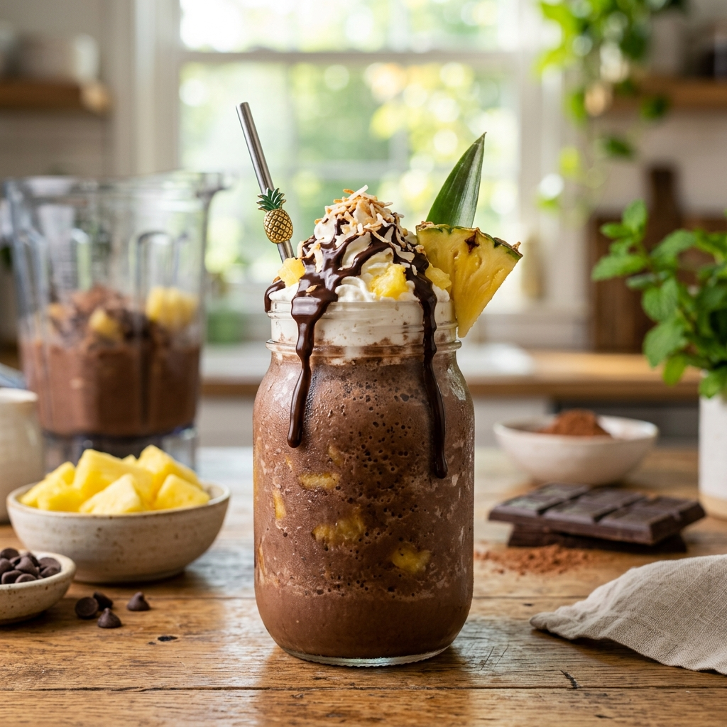 Chocolate Pineapple Freeze Smoothie: A Tropical Indulgence