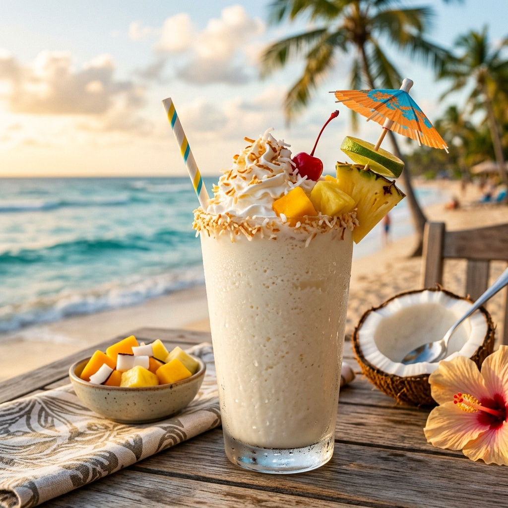 Tropical Coconut Milkshake Smoothie: A Taste of Paradise