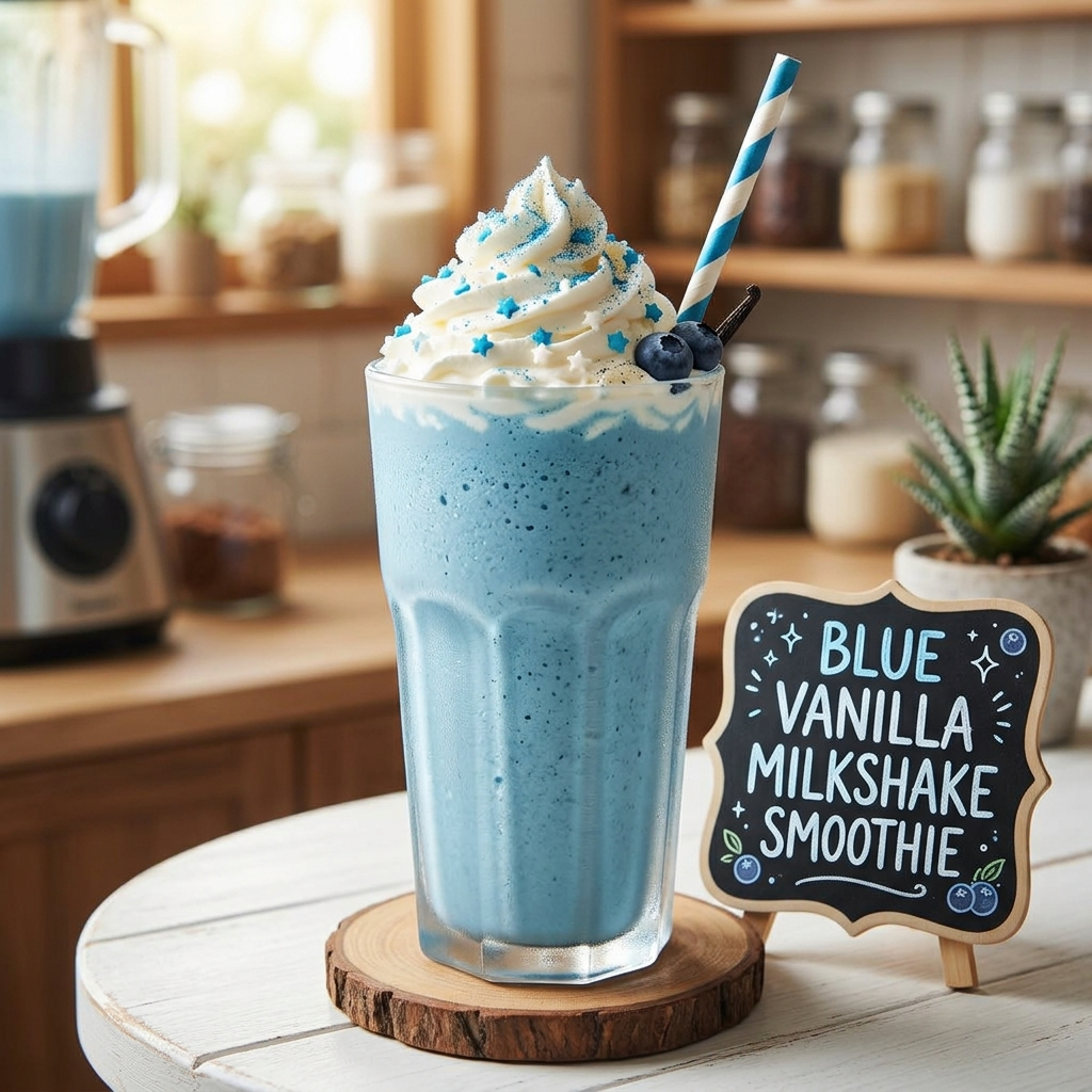 The Ultimate Blue Vanilla Milkshake Smoothie: A Whimsical Wellness Treat