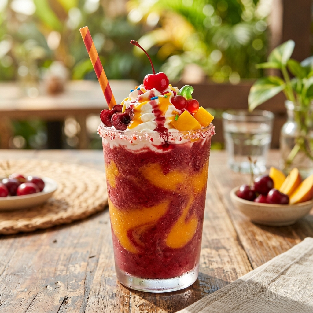 Sweet & Tangy Bliss: The Ultimate Cherry Mango Candy Smoothie