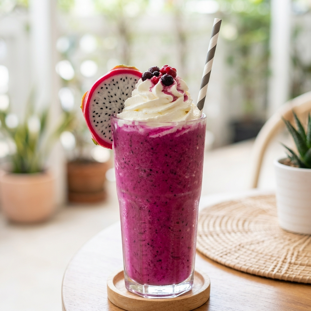 Dragon Fruit Berry Milkshake: A Vibrant Fusion of Tropical Elegance
