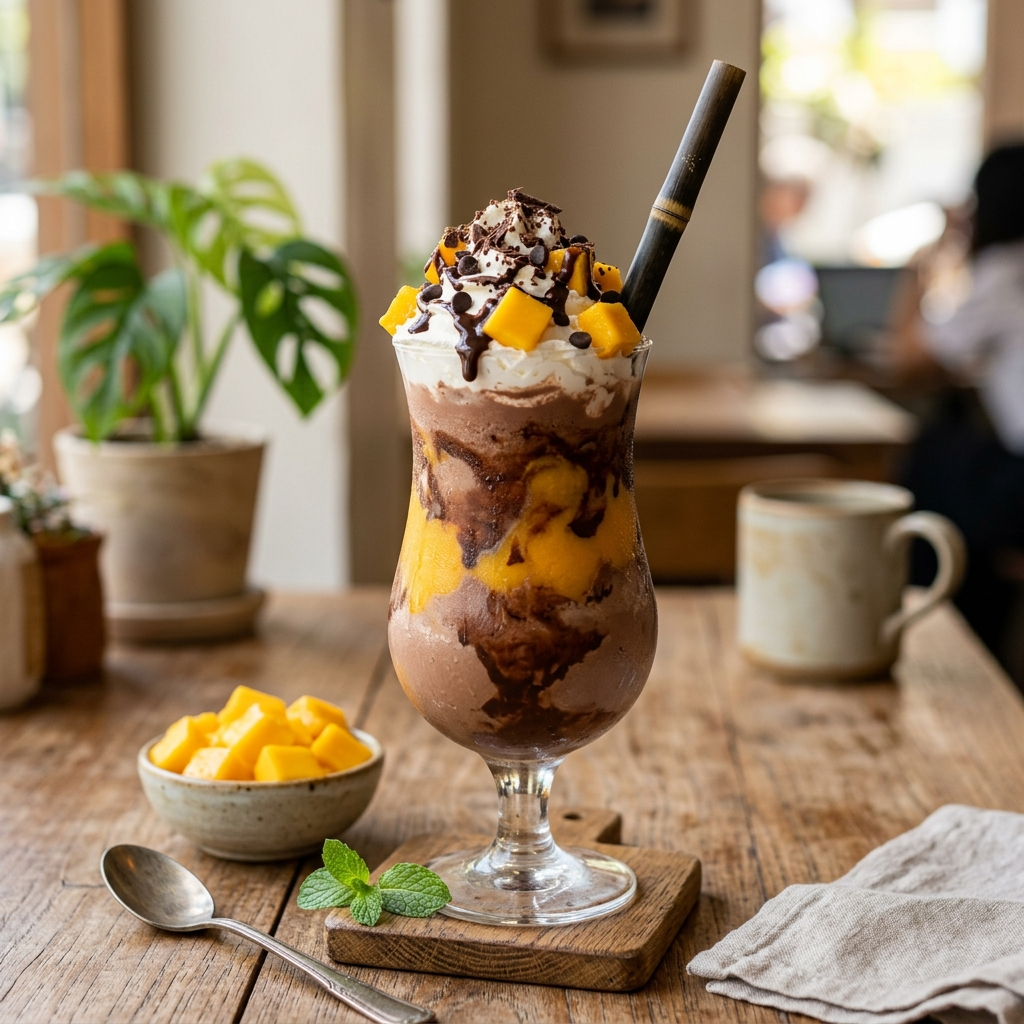 Mango Chocolate Cream Smoothie: A Tropical Indulgence