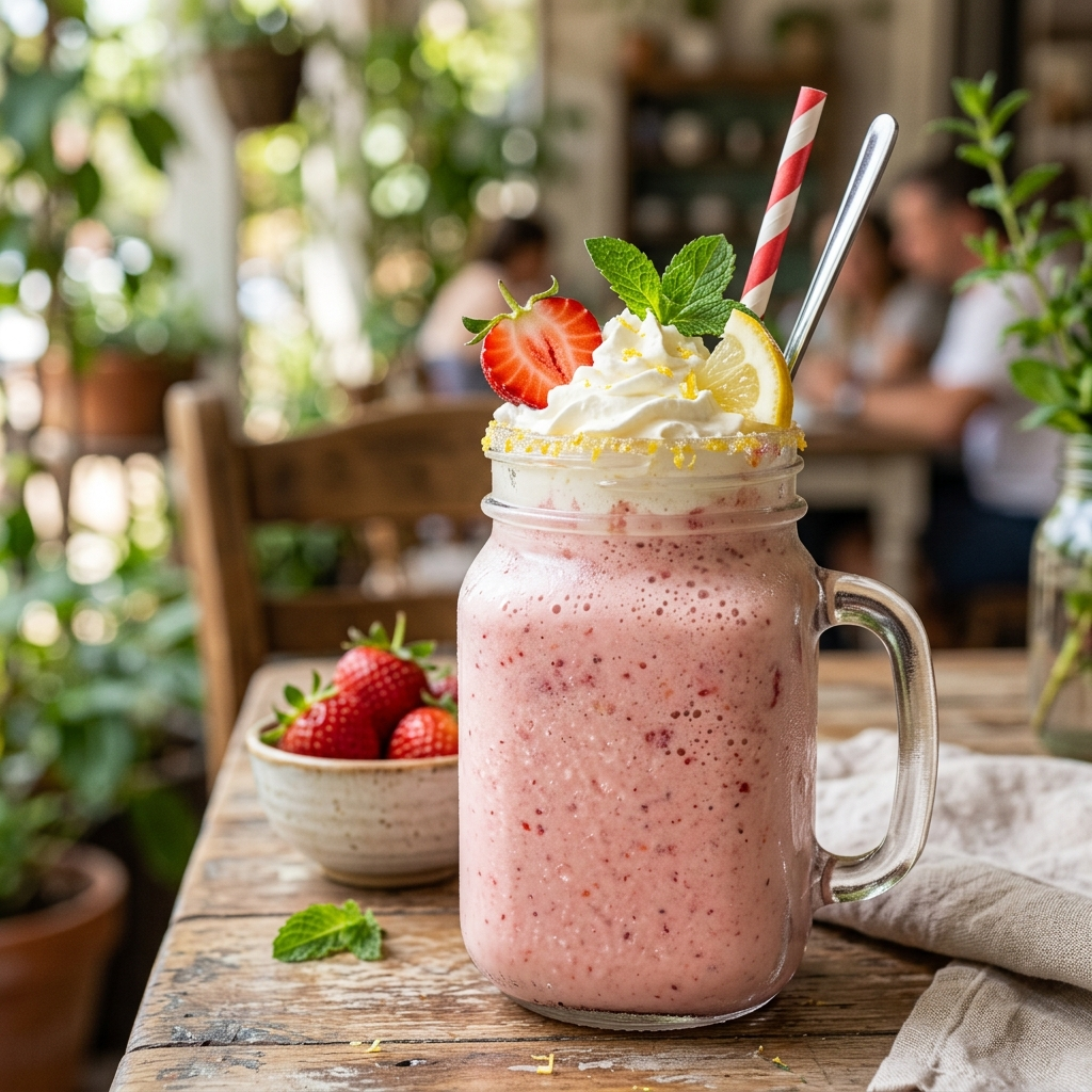 Strawberry Lemon Milkshake Smoothie: The Ultimate Zesty Creamy Fusion