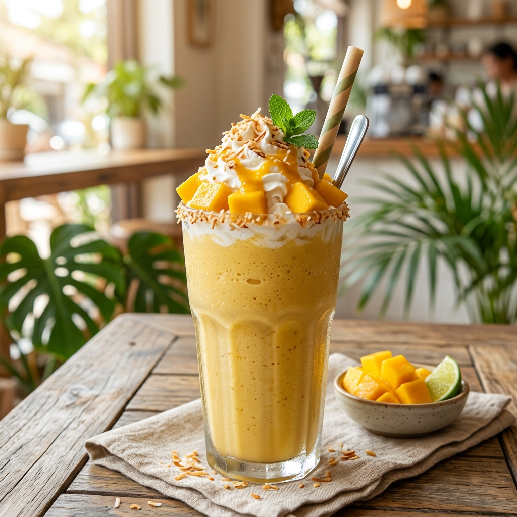 Mango Coconut Milkshake Blast: A Tropical Escape in a Glass