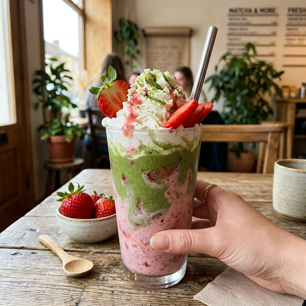 Matcha Strawberry Cream Blast: The Ultimate Refreshing Fusion