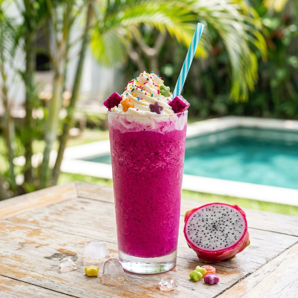 Vibrant Refreshment: The Ultimate Ice Dragon Fruit Candy Smoothie