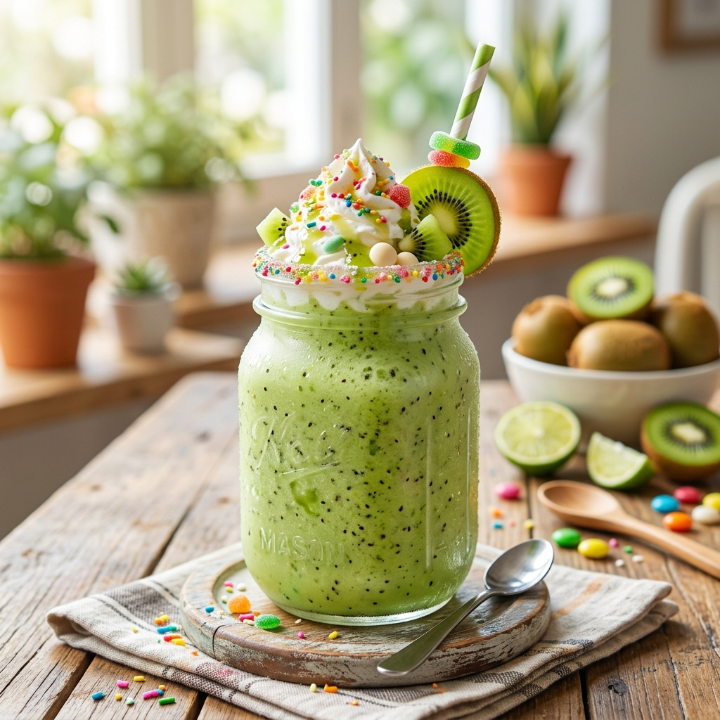 Ice Kiwi Vanilla Candy Smoothie: A Creamy, Tropical Treat