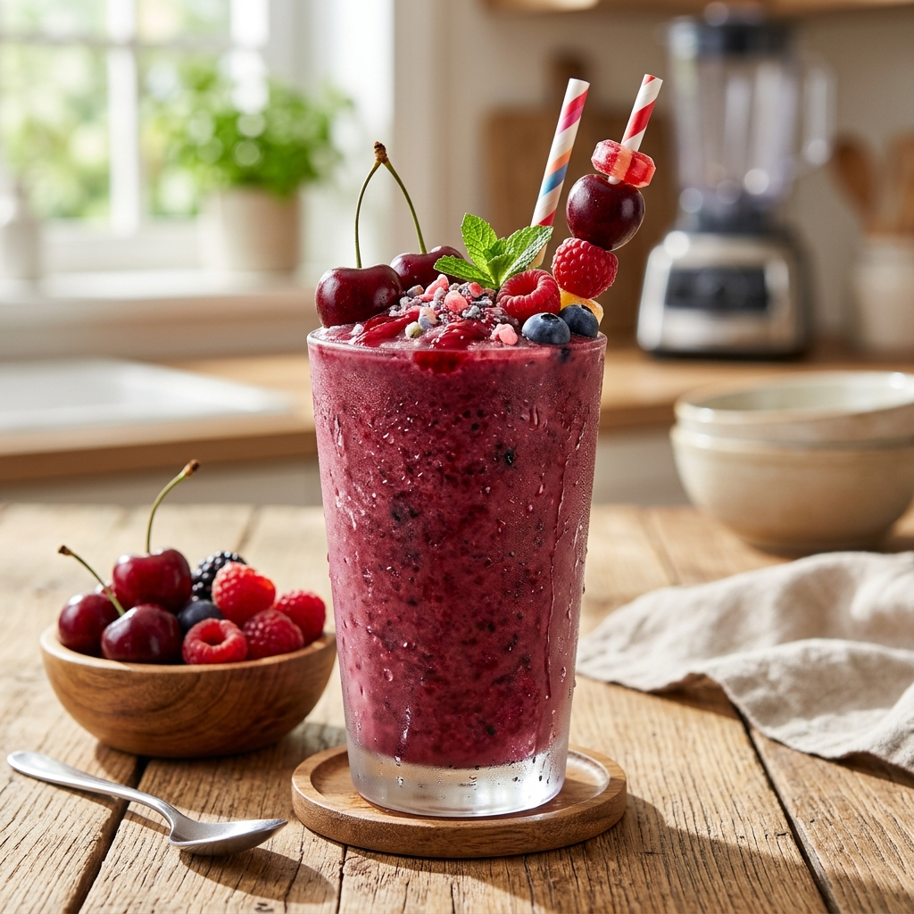 Ice Cherry Berry Candy Smoothie: A Sweet, Chilled Escape