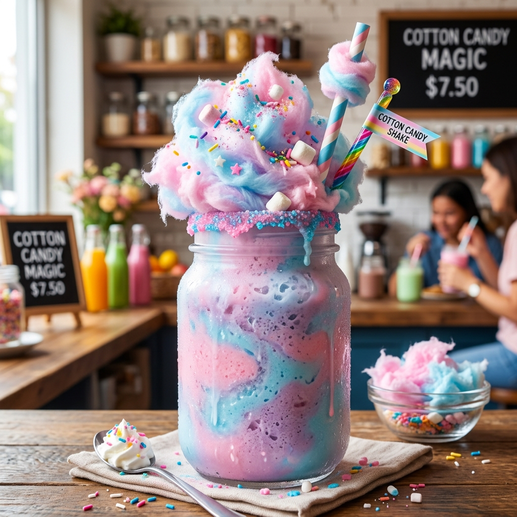 The Ultimate Ice Cotton Candy Milkshake Smoothie: A Whimsical Chill