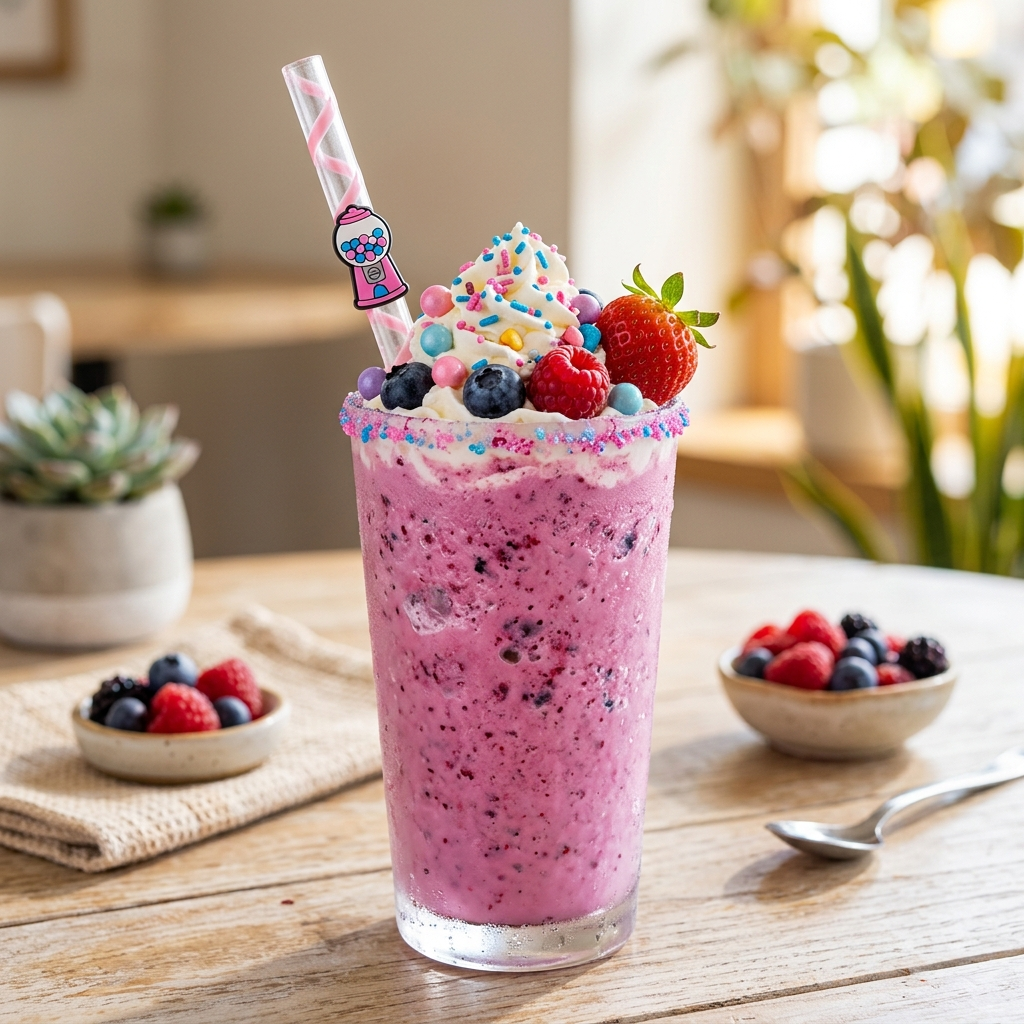 Ice Bubblegum Berry Smoothie: A Nostalgic, Frosty Fusion