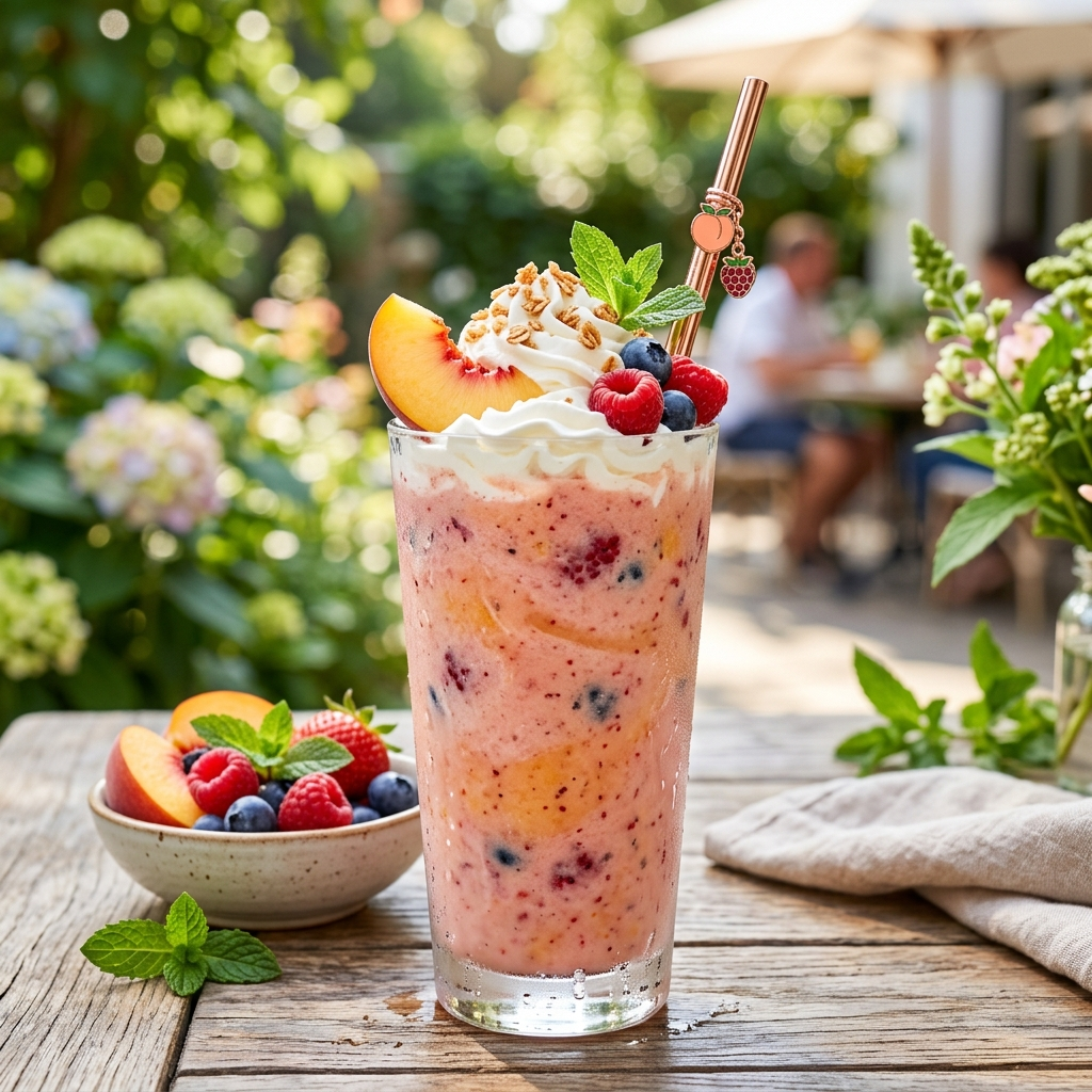 Ice Peach Berry Cream Smoothie: The Ultimate Summer Refreshment