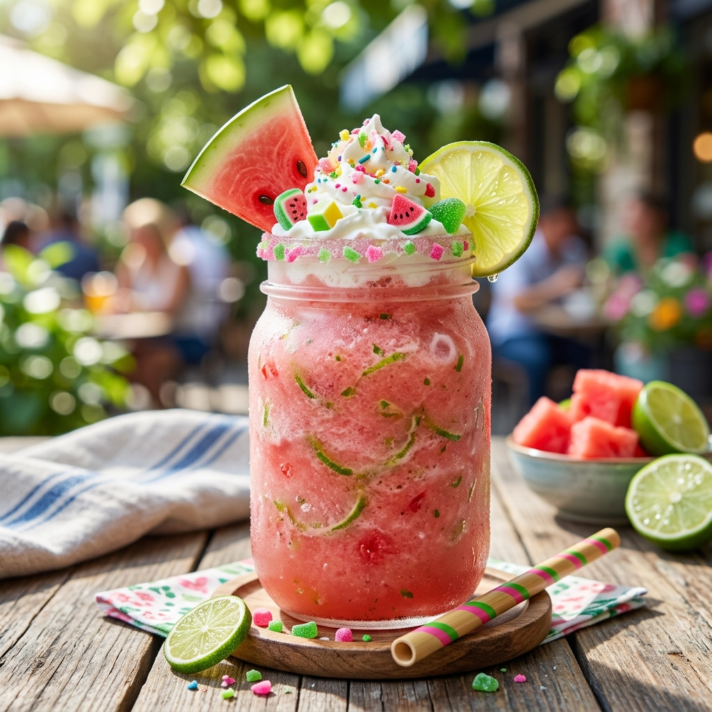 The Ultimate Ice Watermelon Lime Candy Smoothie