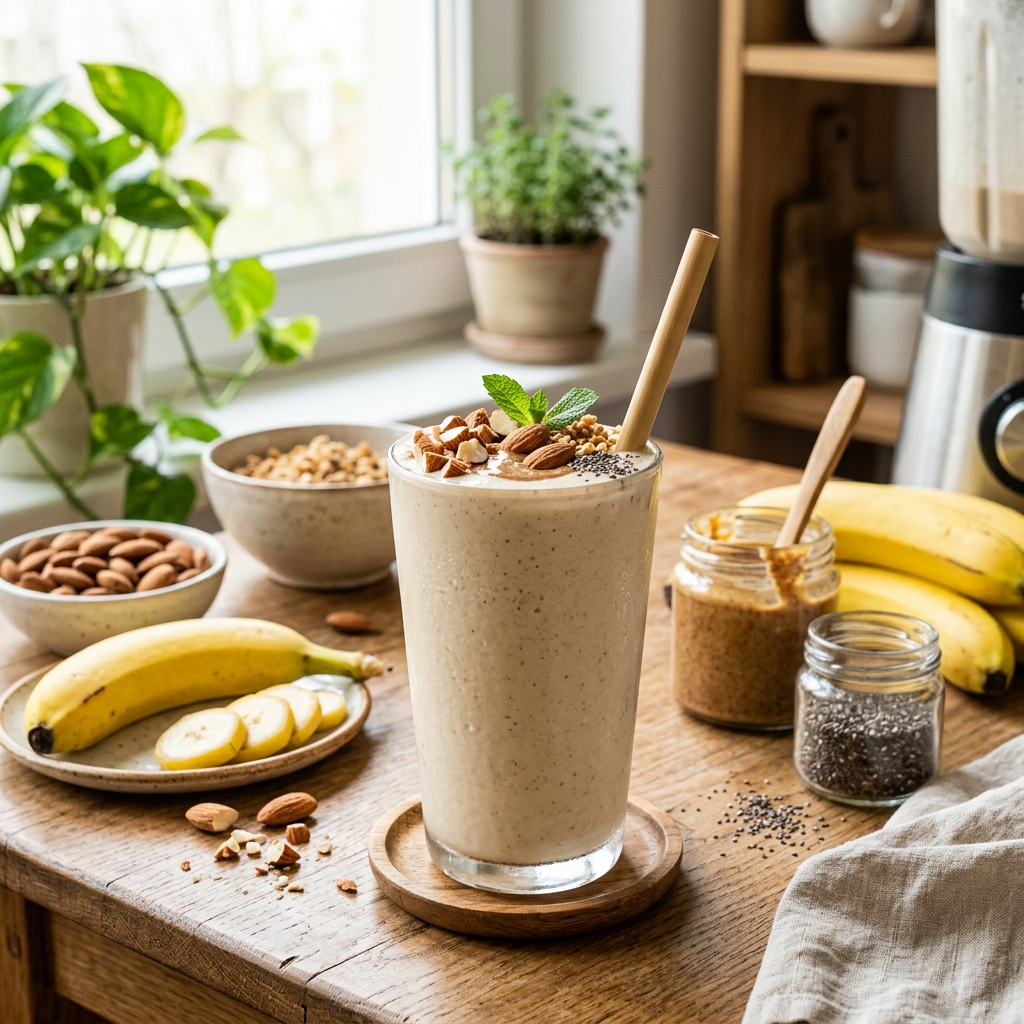 Fuel Your Day: The Ultimate Creamy Almond Energy Smoothie