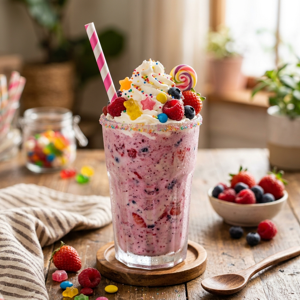 The Ultimate Ice Berry Vanilla Candy Smoothie Recipe