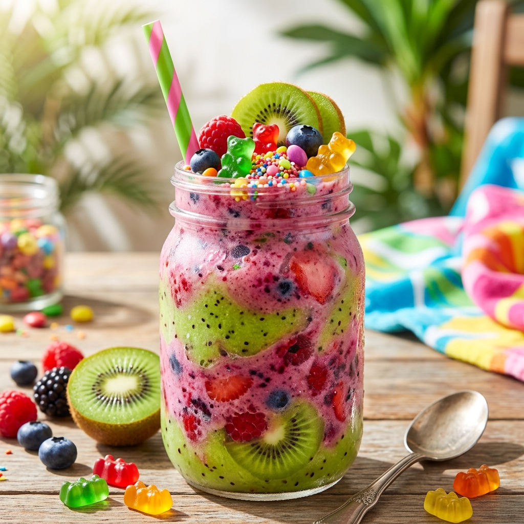 Ice Kiwi Berry Candy Smoothie: A Refreshing Tropical Escape
