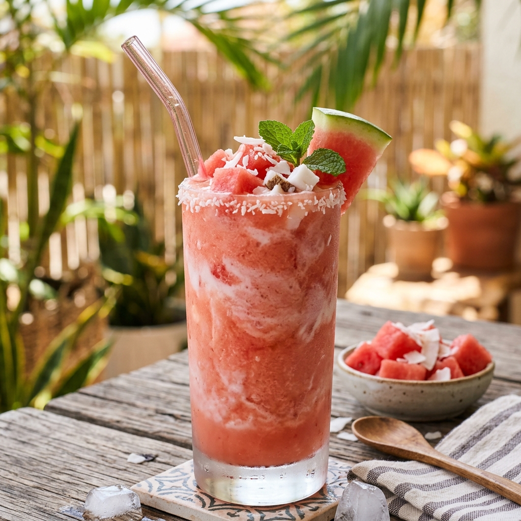 Ice Watermelon Coconut Cream Smoothie: The Ultimate Summer Refresher