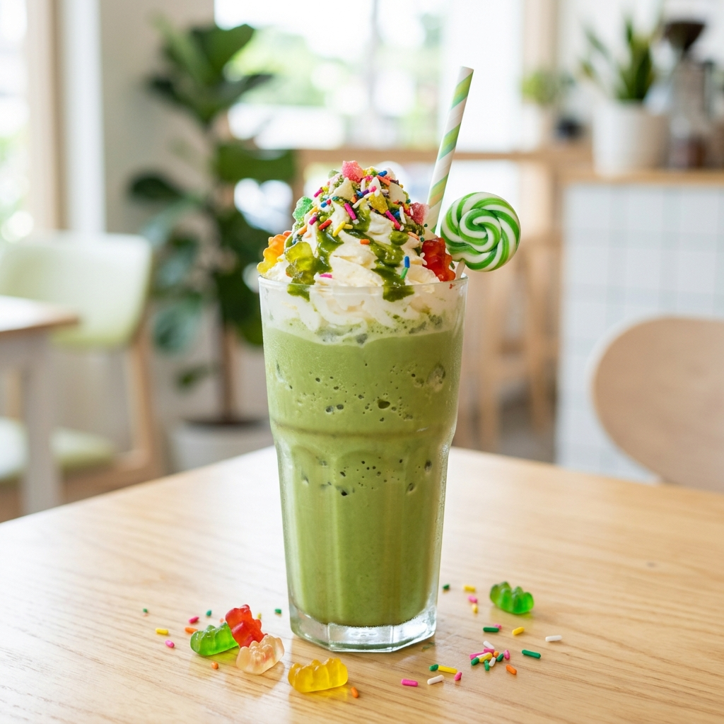 Ice Matcha Vanilla Candy Smoothie: The Ultimate Sweet Green Escape