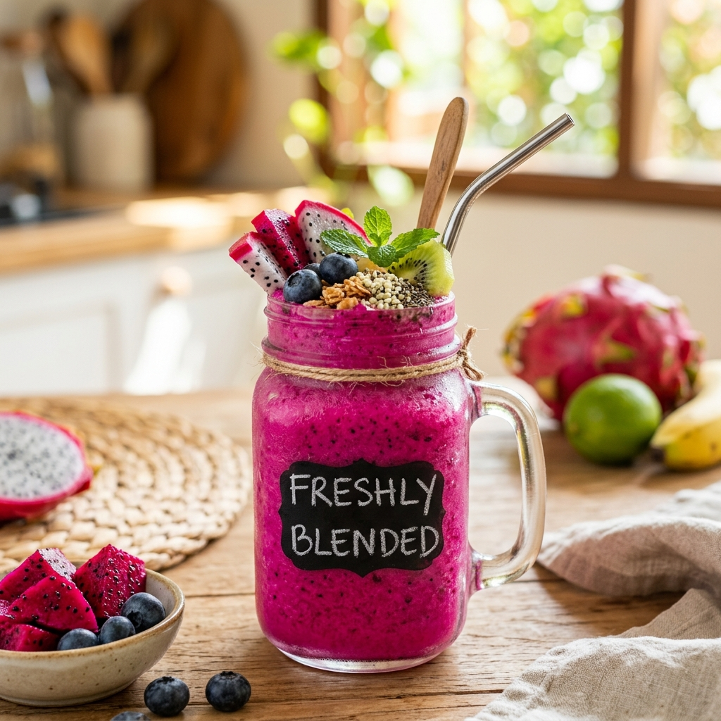 Dragon Fruit Smoothie: A Tropical Escape in a Glass