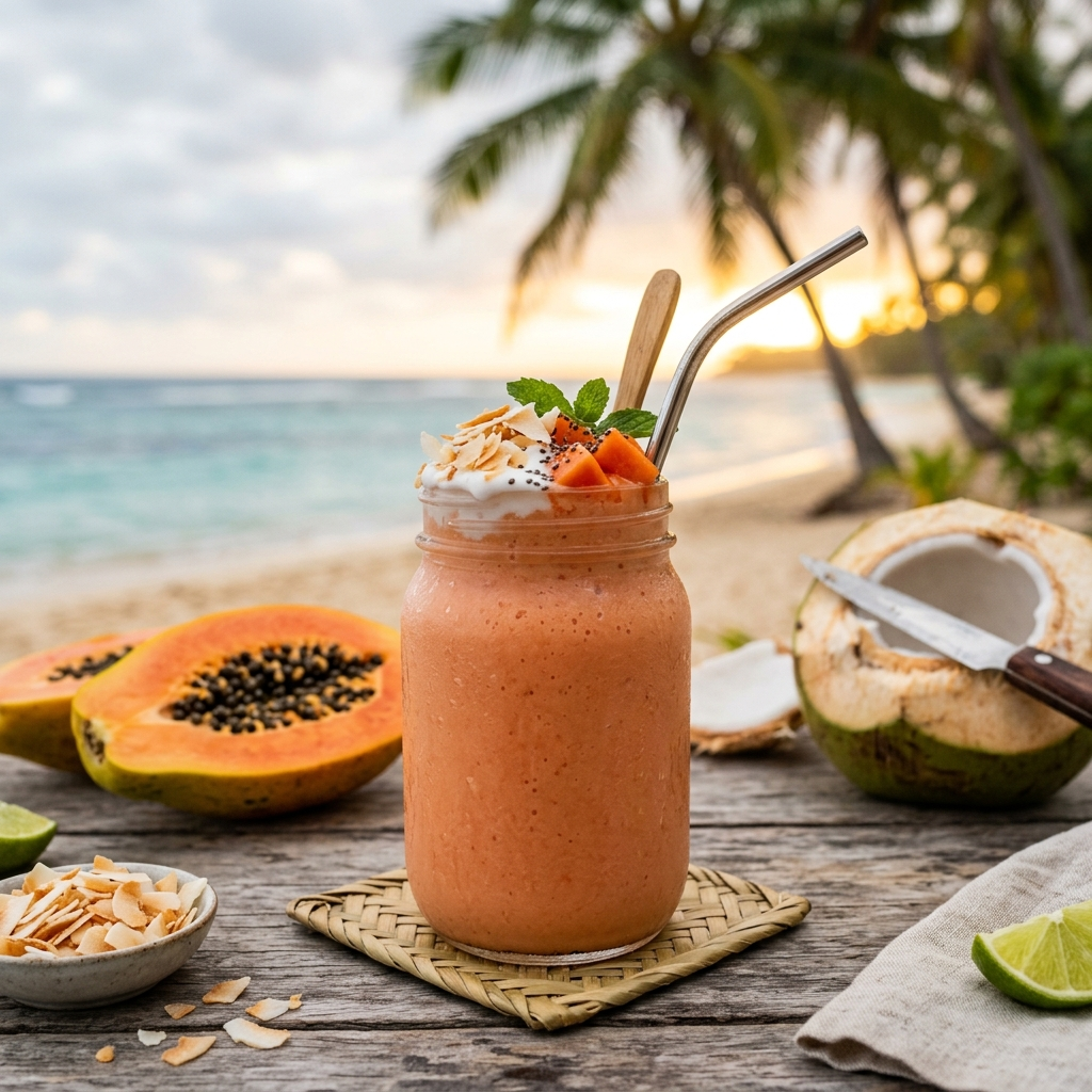 Tropical Papaya Coconut Smoothie: A Sip of Paradise