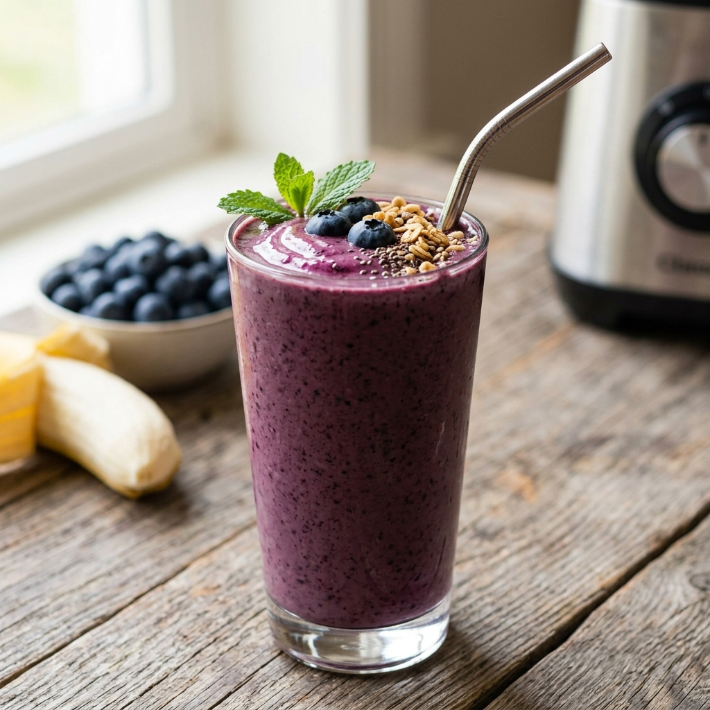 The Ultimate Creamy Banana Blueberry Smoothie Recipe