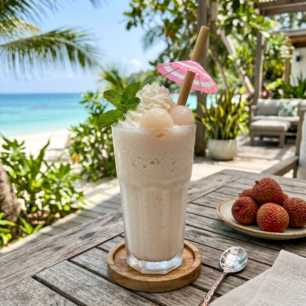 Creamy Lychee Smoothie: A Tropical Escape in a Glass